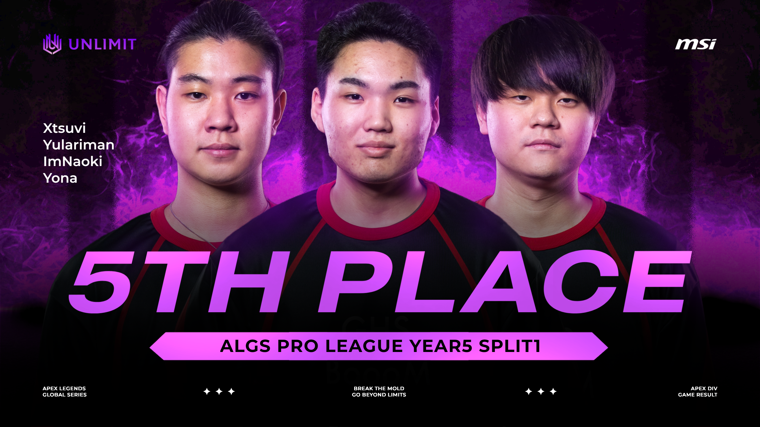 ニュース記事:【Apex Legends部門】UNLIMITが世界へ!Esports World Cup出場決定!のトップ画像