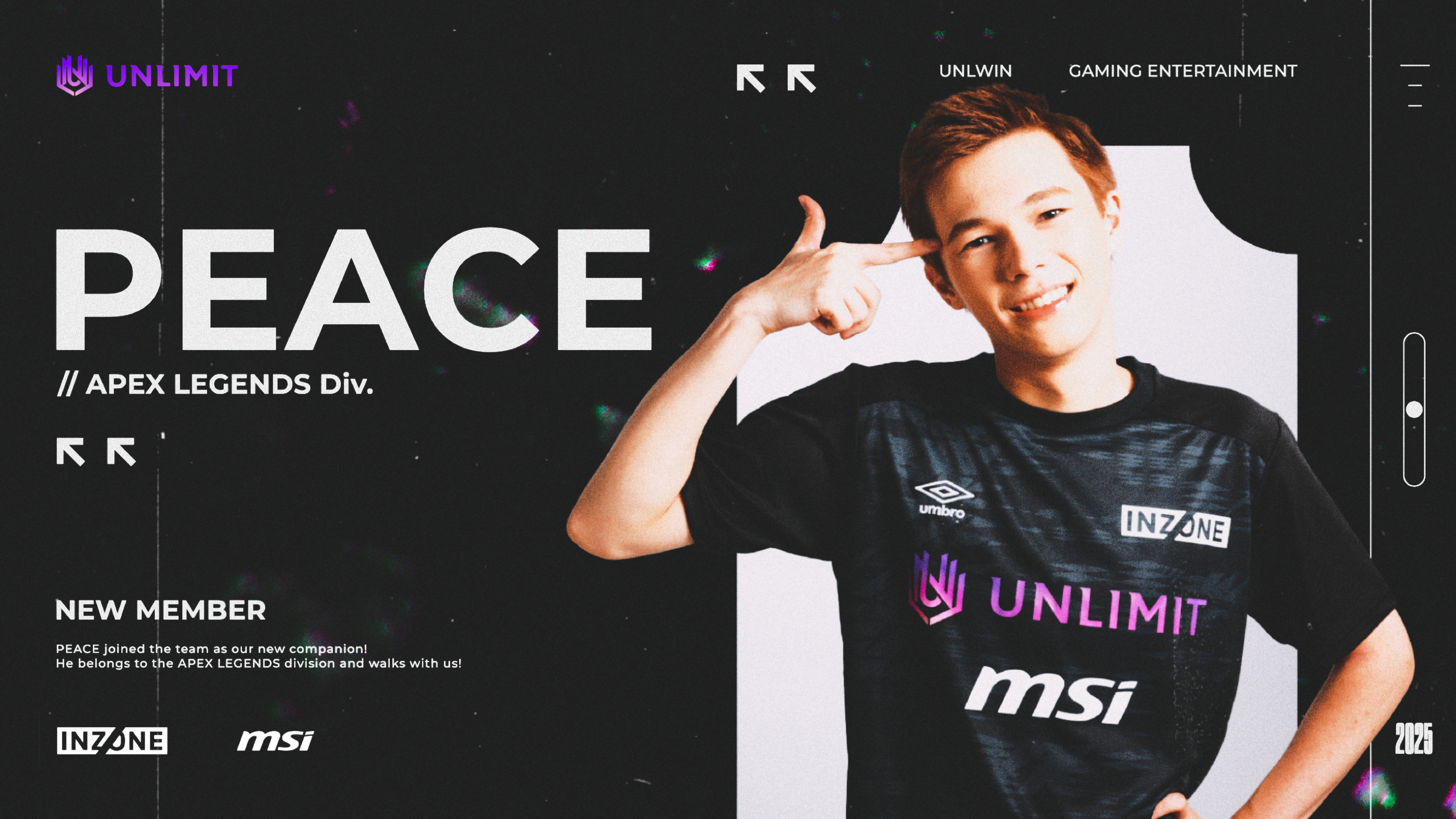 ニュース記事:【Apex Legends部門】Peace加入のお知らせのトップ画像